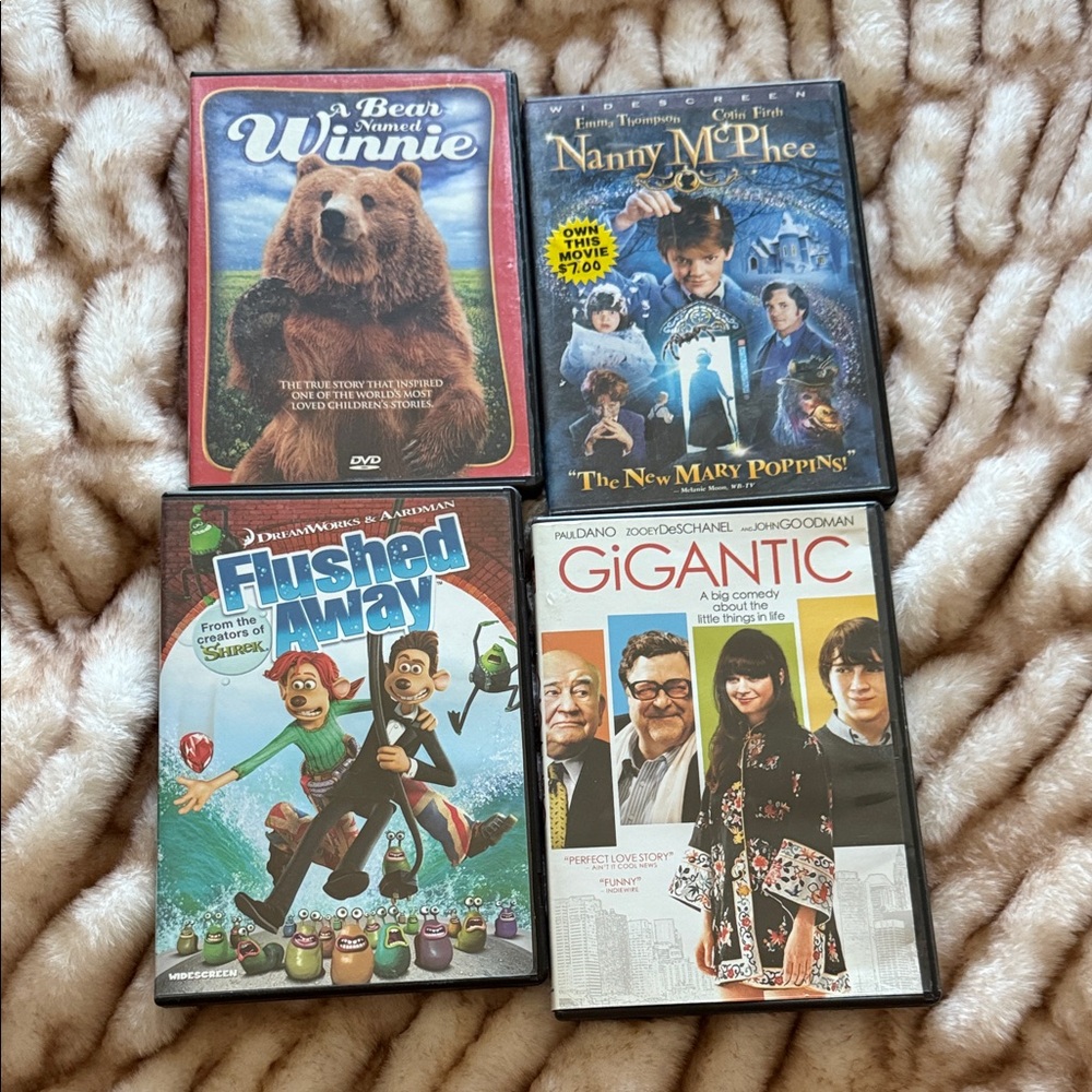 Set of 4 2000’s Family Movie DVDs